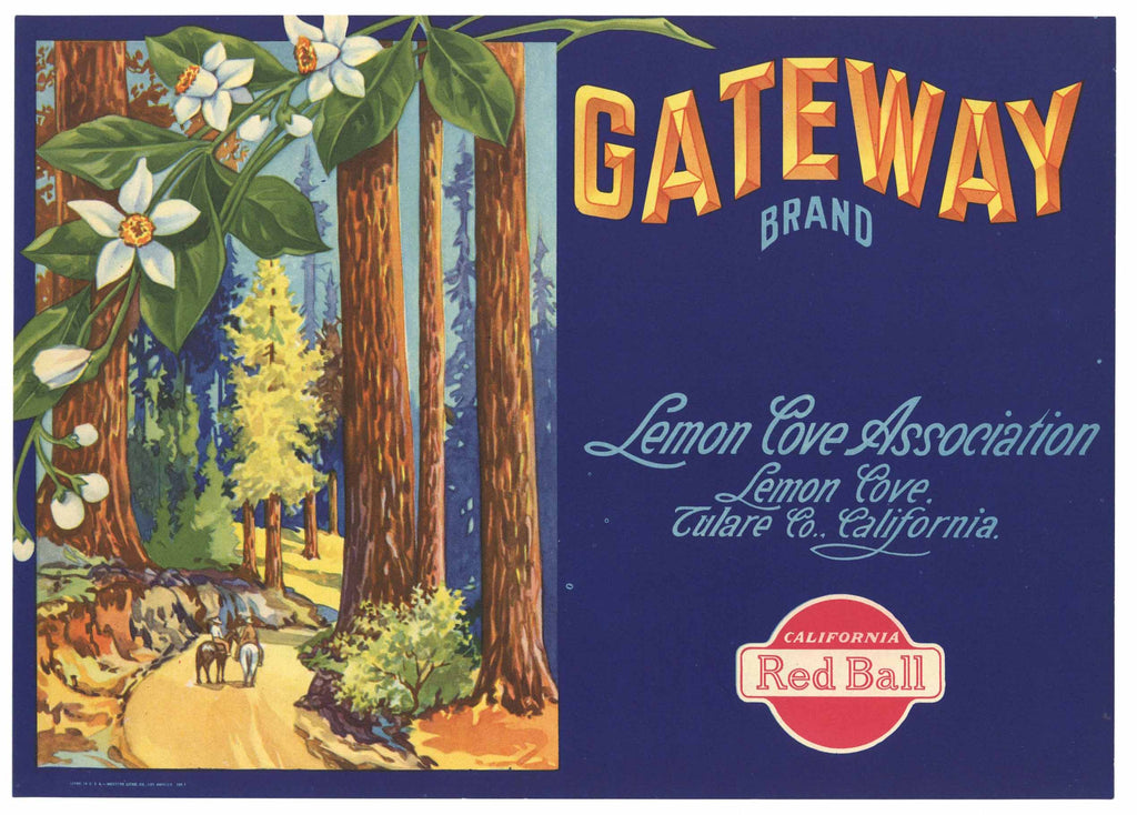 Gateway Brand Vintage Lemon Crate Label