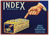 Index Brand Vintage La Habra Lemon Crate Label