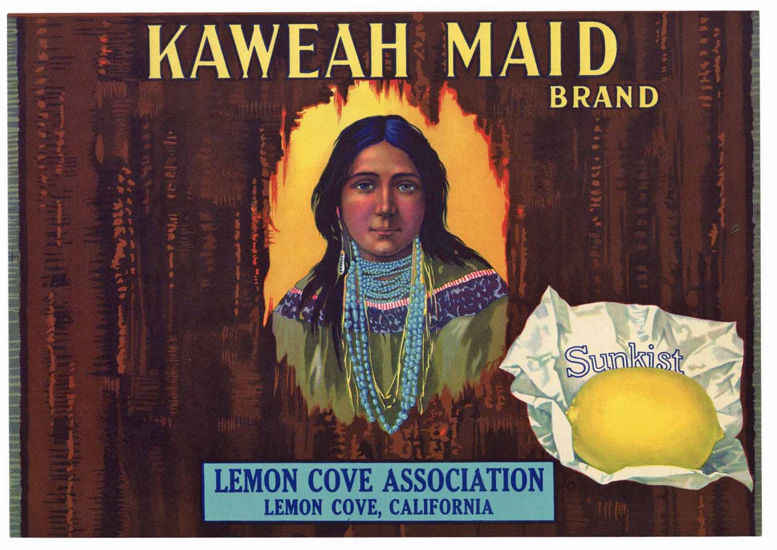 Kaweah Maid Brand Vintage Lemon Crate Label – thelabelman