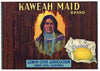 Kaweah Maid Brand Vintage Lemon Crate Label