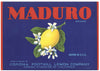 Maduro Brand Vintage Corona Lemon Crate Label