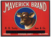 Maverick Brand Vintage Corona Lemon Crate Label