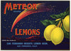 Meteor Brand Vintage San Fernando Lemon Crate Label