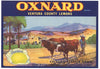 Oxnard Brand Vintage Lemon Crate Label