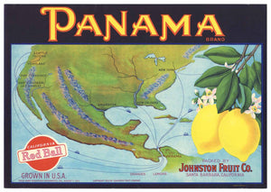 Panama Brand Vintage Santa Barbara Lemon Crate Label
