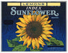 Sunflower Brand Vintage La Habra California Lemon Crate Label