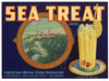 Sea Treat Brand Vintage Carpinteria California Lemon Crate Label
