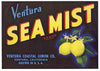 Sea Mist Brand Vintage Ventura California Lemon Crate Label