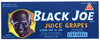 Black Joe Brand Vintage Zinfandel Grape Crate Label