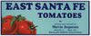 East Santa Fe Brand Vintage San Luis Obispo Tomato Crate Label