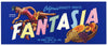 Fantasia Brand Vintage Fresno Produce Crate Label