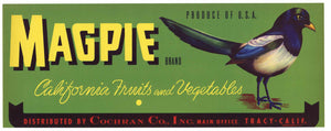 Magpie Brand Vintage Vegetable Crate Label