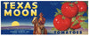 Texas Moon Brand Vintage Donna Texas Tomato Crate Label