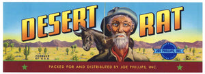 Desert Rat Brand Vintage Fruit Crate Label