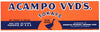 Acampo Vyd's Brand Vintage Lodi Tokay Grape Crate Label