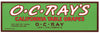 O. C. Ray's Brand Vintage Lodi Grape Crate Label