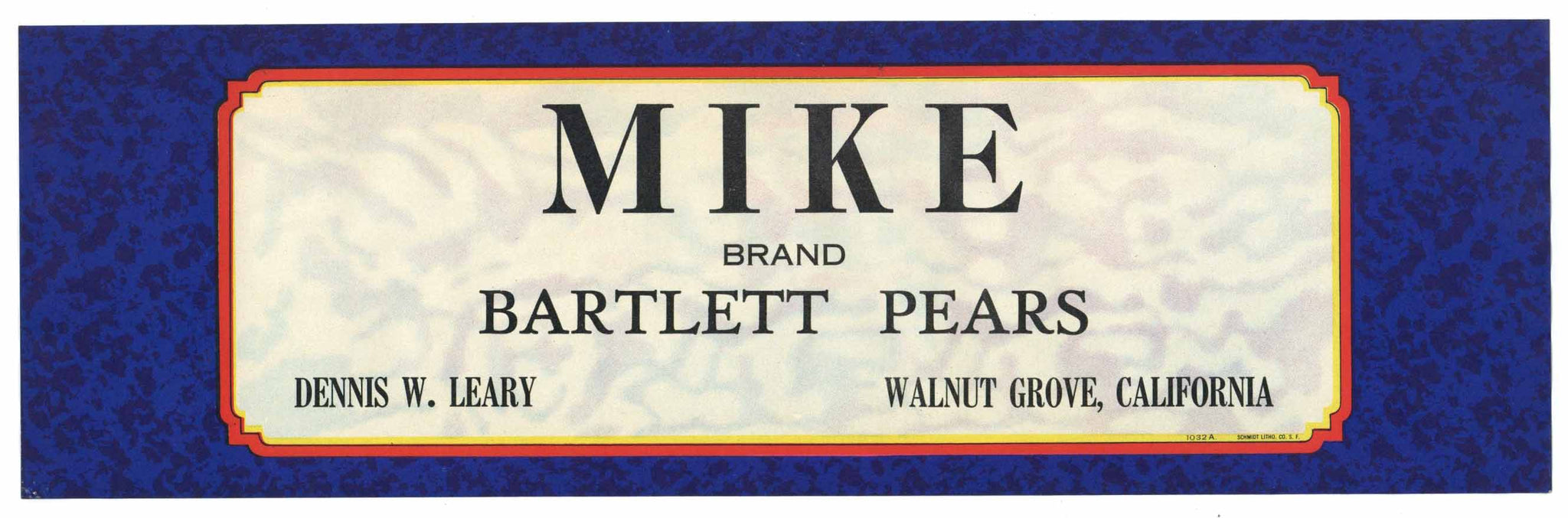 Mike Brand Vintage Sacramento Delta Pear Crate Label
