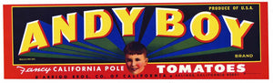 Andy Boy Brand Vintage Salinas Tomato Crate Label