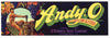 Andy-O Brand Vintage Grape Crate Label