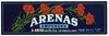 Arenas Brand Vintage Grape Crate Label