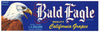 Bald Eagle Brand Vintage Delano Grape Crate Label