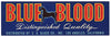 Blue Blood Brand Vintage Produce Crate Label