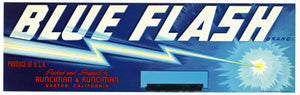 Blue Flash Brand Vintage Exeter Produce Crate Label