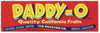 Daddy-O Brand Vintage Reedley Fruit Crate Label, red