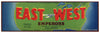 East West Brand Vintage Exeter Grape Crate Label