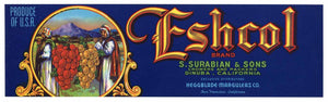 Eshcol Vintage Grape Crate Label