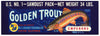 Golden Trout Brand Vintage Grape Crate Label