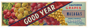 Good Year Brand Vintage Grape Crate Label