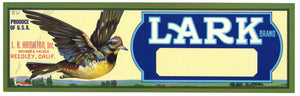 Lark Brand Vintage Reedley Crate Label