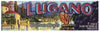 Lugano Brand Vintage Fresno Grape Crate Label
