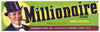 Millionaire Brand Vintage Fresno Grape Crate Label