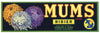 Mums Brand Vintage Sanger Grape Crate Label