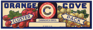 Orange Cove Brand Vintage Grape Crate Label