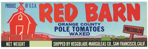Red Barn Brand Vintage Tomato Crate Label