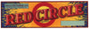 Red Circle Brand Vintage Sanger Grape Crate Label