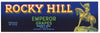 Rocky Hill Brand Vintage Exeter Grape Crate Label