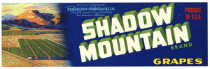 Shadow Mountain Brand Vintage Grape Crate Label