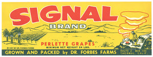 Signal Brand Vintage Coachella Valley Grape Crate Label
