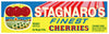 Stagnaro's Brand Vintage Linden Cherry Crate Label