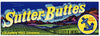 Sutter Buttes Brand Vintage Yuba City Produce Crate Label