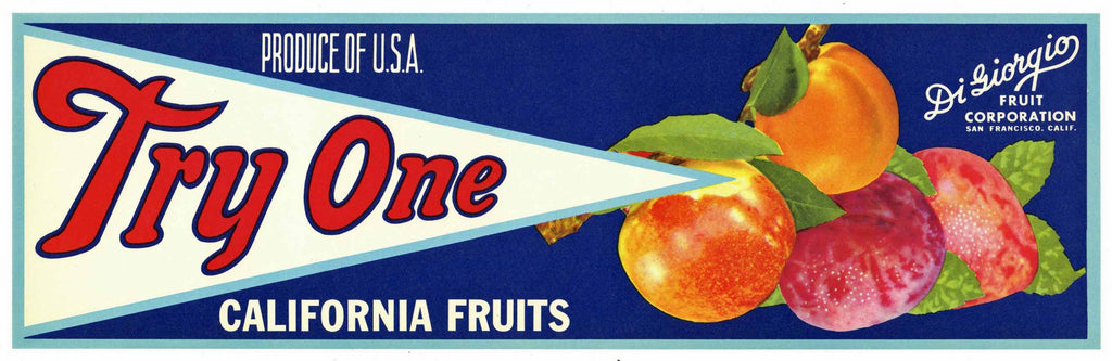 Try One Brand Vintage Plum Crate Label