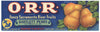 ORR Brand Vintage Pear Crate Label