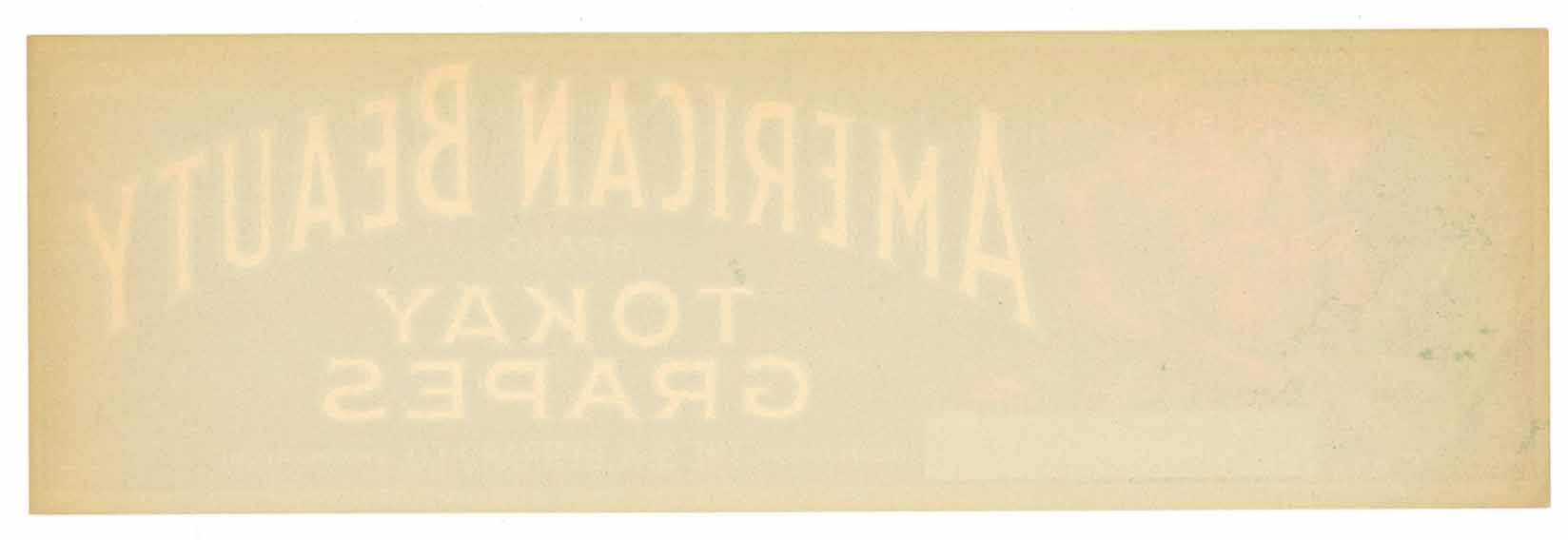 American Beauty Brand Vintage Grape Crate Label – thelabelman