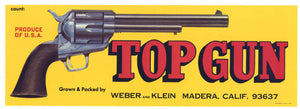 Top Gun Brand Vintage Madera Produce Crate Label