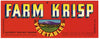 Farm Krisp Brand Vintage Lompoc Vegetable Crate Label