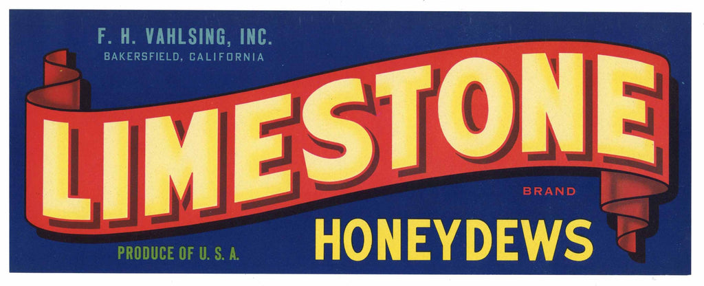 Limestone Brand Vintage Honeydew Melon Crate Label